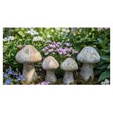 4 Concrete Mushrooms
