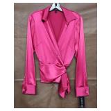 NWT Lafayette 148 Satin Blouse Lipstick Sz 6