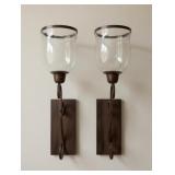 Large Wall Candle Sconces Rich Bronze Finish