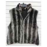 Ladies Faux Fur Vest Chinchilla Look
