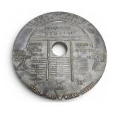 Vtg Alph & Omega Wheel & Tire Plate Aluminum