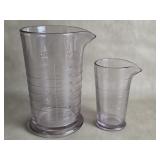 Vtg Graduated Glass Measuring Beakers Sun Purple