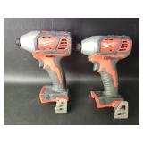Milwaukee m18 1/4" Impact Drivers Untested As-Is