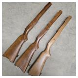 Three Wood Rifle Stocks