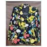 Luca Luca Designer Skirt Suit Floral Italy Sz 46