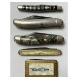 5 Vintage Pocket Knives Imperial, Hammer