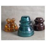 Vintage Insulators Pyrex Carnival Glass Hemingray