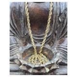 14k Yellow Gold Rope Necklace 21.30g