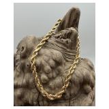 14k Yellow Gold Rope Bracelet 13.55g