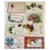 9 Antique Postcards