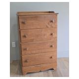 Vintage Maple Four Drawer Chest