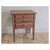 Pine / Alder Three Drawer Bed Stand / End Table