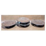 4 Hammered Metal Candle Stands