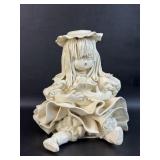 VTG Signed Spaghetti Doll Clay/ Ceramic