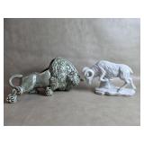 Vintage MCM Buffalo Bison Pottery Planter Figure