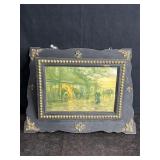 ANTIQUE TILT DOWN PICTURE FRAME/WALL POCKET W/