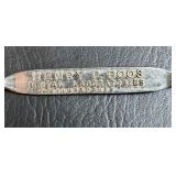 VTG Advertising Letter Opener Dental Henry Boos