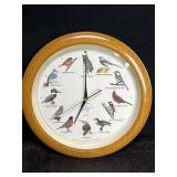 WILD GAME BIRD WALL CLOCK BY NATIONAL AUDUBON