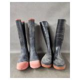 Vintage Rubber Work Boots Lot Steel Shank +