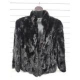 Vtg Black Section Mink Jacket Coat