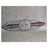 Vtg General Motors EMD Locomotive Builders Plate