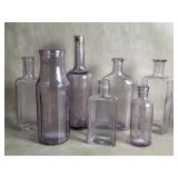 Collection Solarized Amethyst Glass Bottles +