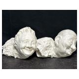 PAIR VINTAGE MARJORIE WALL DECOR SCULPTURES