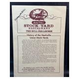 Stock Yard Nashville Menu Minnesota Fats Sig. in