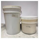 2 Sealed Plastic Buckets w/ Survival Food Rye