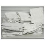 15 White Bath Towels & 15 Hand Towels ,