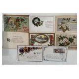 8 Antique Postcards