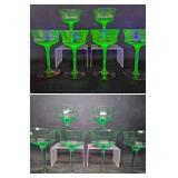 Tiffin-Franciscan Diamond Optic, Green Bowl &