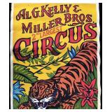Al G. Kelly & Miller Bros Circus Poster w Tiger