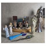 Handmade Stained-Glass Nativity scene Metal Angel