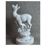Vintage Red Wing Leaping Deer Flower Frog