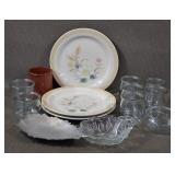 Stoneware Plates & Glassware ++