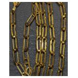14k Yellow Gold Paperclip Chain Necklace Barsky