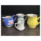 4 CERAMIC CREAMER PITCHERS ROYAL NORFOLK,
