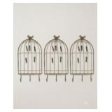 3 Rustic, Vintage-Style Birdcage Wall Organizers