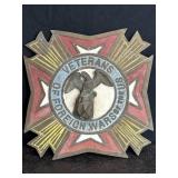AWESOME HEAVY BRONZE BUILDING PLAQUE VETERANS OF