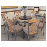 Nice Glass-Top Dining Table & Six Chairs