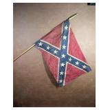 Vintage Tea Stained Confederate Flag