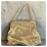 Whiting Davis Gold Mesh Purse w/ Mirror