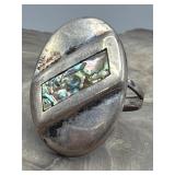 925 Taxco Mexico Abalone & Sterling Silver Ring