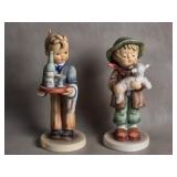 Vtg Hummel Figurines " Lost Sheep " & " Waiter "