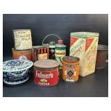 Vintage Tins Advertising , Food, Cleaners +