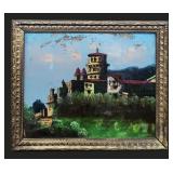 ANTIQUE GERMANY RARE REVERSE PAINTING