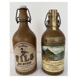 2 Vintage German Crock Beer Bottles