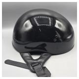 GMAX 45S GLOSS BACK MOTORCYCLE HELMET SZ LARGE