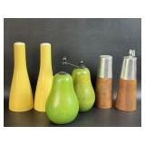 VTG Salt & Pepper Shakers Yellow Shakers are